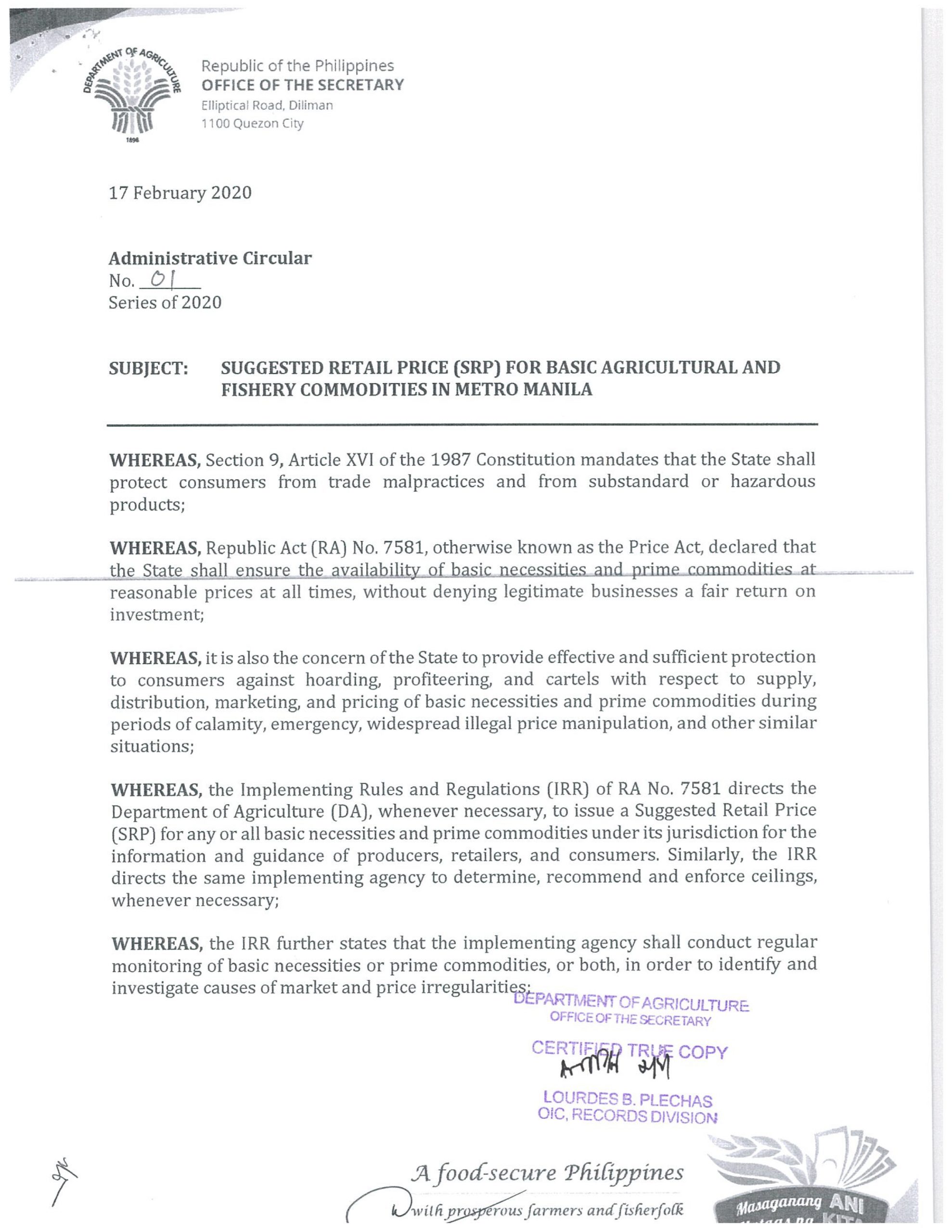 President Letterhead Philippine / University Of The ...